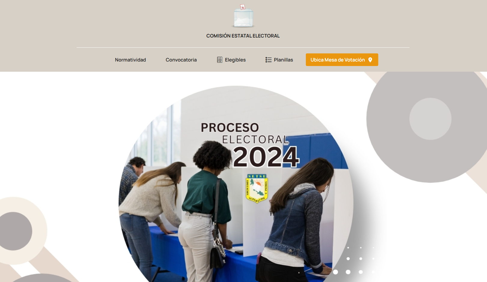 Micrositio de la Comisión Estatal Electoral