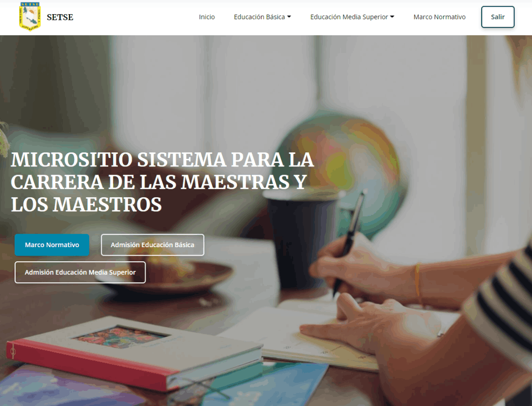 Micrositio Carrera para la Maestras y los Maestros