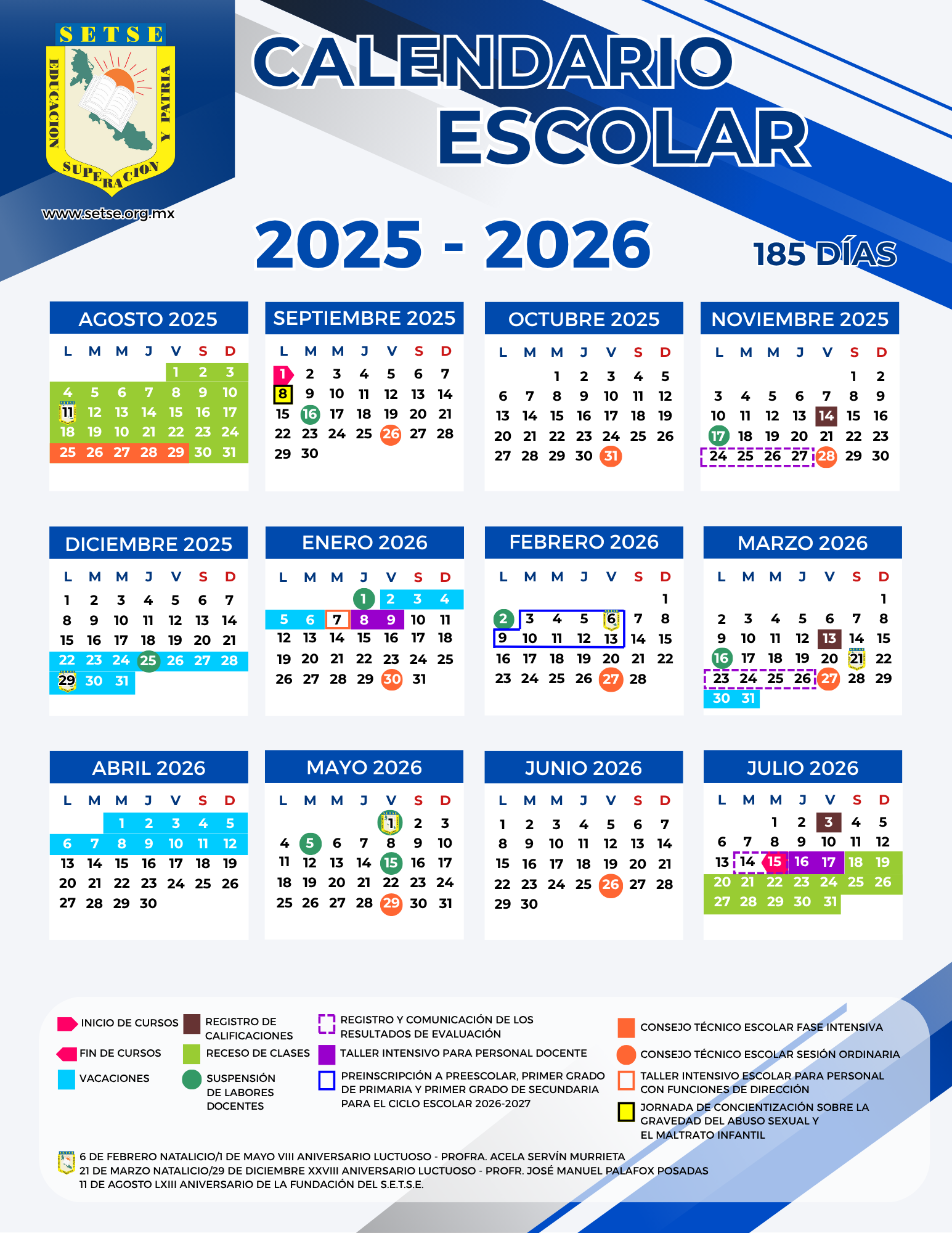 Calendario Escolar Básica 2025-2026